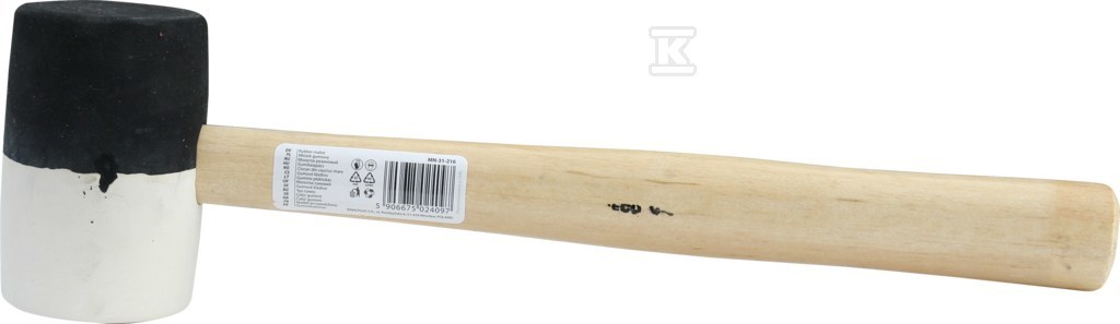 Młotek gumowy 340g trzonek drewniany - MN-31-212